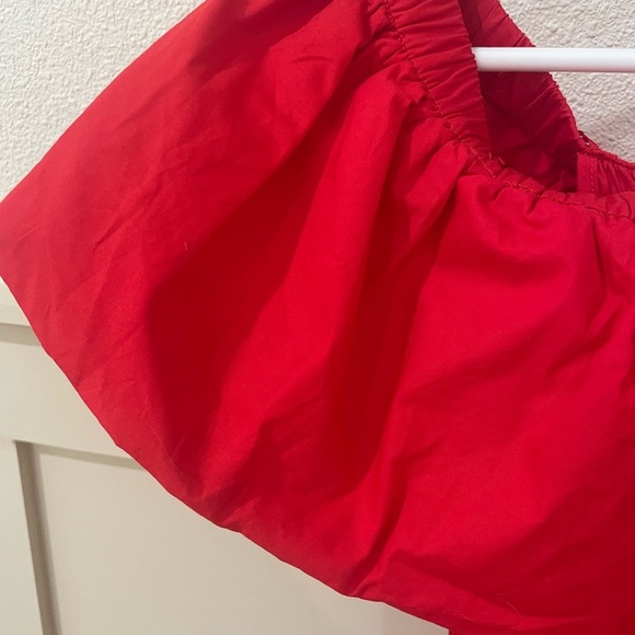 NWT ASTR The Label Off the Shoulder Cotton Red Ruffle Midi Dress Size Sm… - Picture 12 of 16
